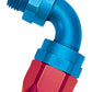 Russell Performance Hose End #8 Hose to #8 Radius Inlet Port 90 Deg Red/Blue