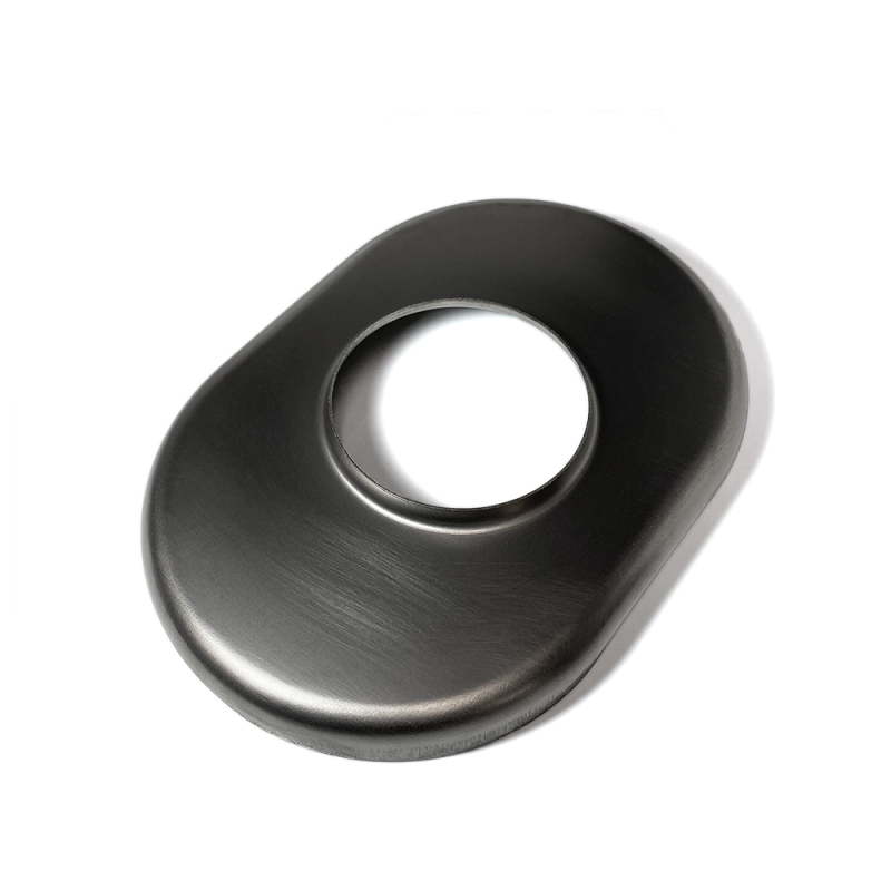 Ticon Industries 4in Titanium Oval Muffler End Cap - 6in x 9in Body