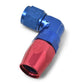 Russell Performance -10 AN Red/Blue 90 Degree Forged Aluminum Swivel Hose End