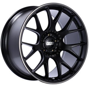 BBS CH-R 20x10.5 5x112 ET25 Satin Black Polished Rim Protector Wheel -82mm PFS/Clip Required