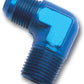 Russell Performance -10 AN to 1/2in NPT 90 Degree Flare to Pipe Adapter (Blue)