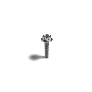 Ticon Industries Titanium Bolt Flanged M6x10x1TP 10mm 6pt Head Drilled