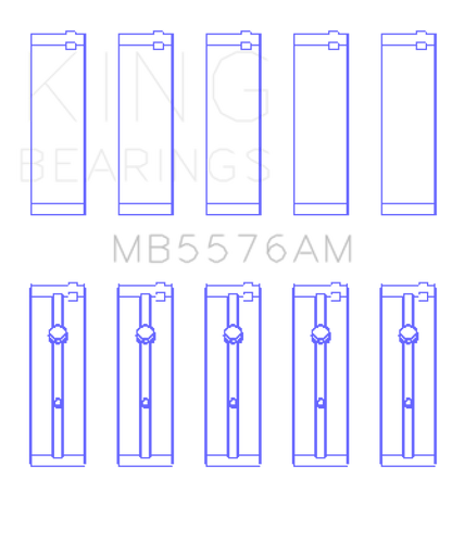 King Engine Bearings Ford J4B/J4C (Size +0.25mm) Main Bearing Set