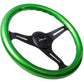 NRG Classic Wood Grain Steering Wheel (350mm) Green Pearl/Flake Paint w/Black 3-Spoke Center