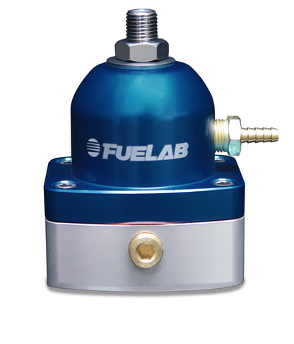 Fuelab 545 EFI Adjustable Mini FPR In-Line 25-90 PSI (1) -6AN In (1) -6AN Return - Blue