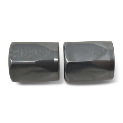 Russell Hose End Socket -8 AN Polished & Gray Anodized (2 Pack)