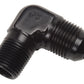 Russell Performance -4 AN to 1/8in NPT 90 Degree Flare to Pipe Adapter (Black)