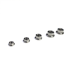 Ticon Industries Titanium Nut Flanged M12x1.5TP 17mm 6pt Head