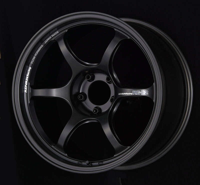 Advan RG-D2 18x9.5 +35 5-114.3 Semi Gloss Black Wheel