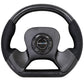 NRG Carbon Fiber Steering Wheel (320mm) CF Center Plate & Two-Tone Carbon w/Leather Trim Handles