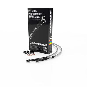 Goodridge 01-02 Suzuki GSXR1000K1-K2 Clear Race Front SS Brake Lines w/Black Fittings