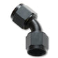 Vibrant -20AN X -20AN Female Flare Swivel 45 Deg Fitting (AN To AN) -Anodized Black Only