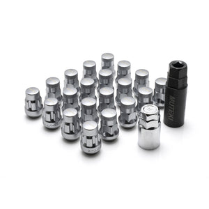 Wheel Mate Muteki SR35 Close End Lug Nuts w/ Lock Set - Satin Silver 12x1.25 35mm