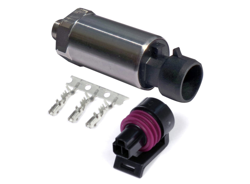 Haltech 150 PSI Motorsport (SS Diaphragm) Fuel/Oil/Wastegate 1/8 NPT Pressure Sensor w/Plug & Pins