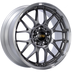 BBS RS-GT 20x8.5 5x114.3 ET43 Diamond Black Center Diamond Cut Lip Wheel -82mm PFS/Clip Required