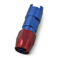 Russell Performance 5/16in SAE Quick Disc Female to -6 Hose Red/Blue Straight Degree Hose End