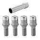 McGard Wheel Lock Bolt Set - 4pk. (Tuner / Cone Seat) M12X1.5 / 17mm Hex / 22.4mm Shank L. - Chrome