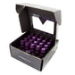 NRG 700 Series M12 X 1.5 Steel Lug Nut w/Dust Cap Cover Set 21 Pc w/Locks & Lock Socket - Purple