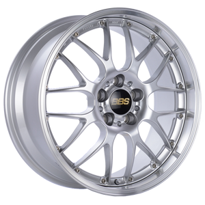 BBS RS-GT 19x9.5 5x120 ET40 CB72.5 Diamond Silver Center Diamond-Cut Rim Wheel - PFS/Clip Req