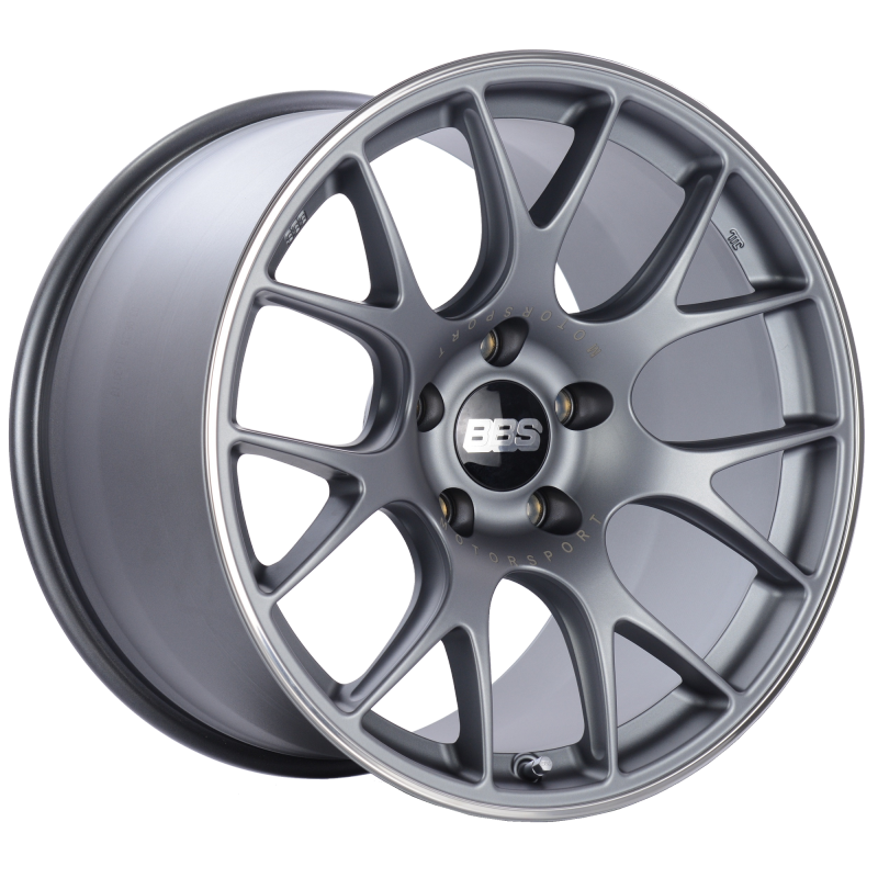 BBS CH-R 19x12 5x130 ET45 CB71.6 Satin Titanium Polished Rim Protector Wheel