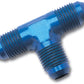 Russell Performance -16 AN NPT Flare Tee Fitting (Blue)