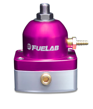 Fuelab 515 EFI Adjustable FPR Large Seat 25-90 PSI (2) -6AN In (1) -6AN Return - Purple