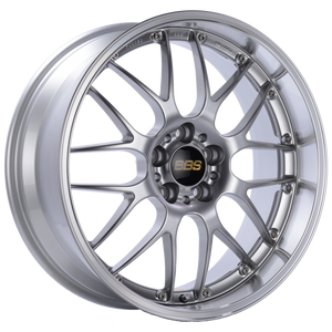 BBS RS-GT 20x10 5x120 ET22 Diamond Silver Center Diamond Cut Lip Wheel -82mm PFS/Clip Required