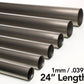 Ticon Industries .5in Diameter x 24.0in Length 1mm/.039in Wall Thickness Titanium Tube