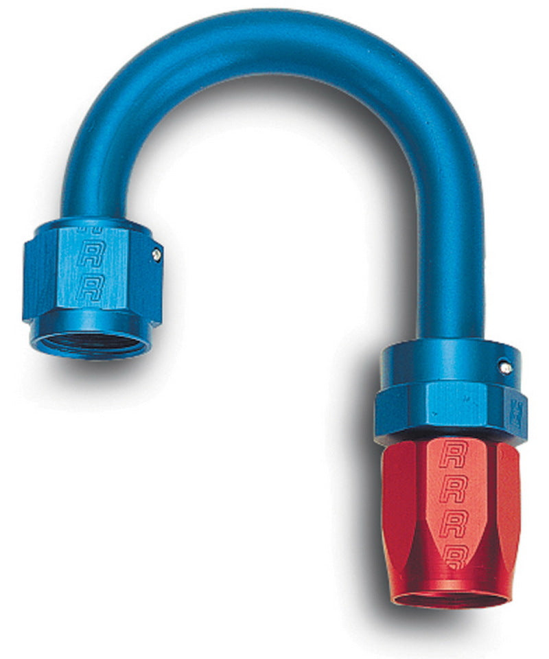 Russell Performance -6 AN Red/Blue 180 Degree Full Flow Swivel Hose End (With 1in Radius)