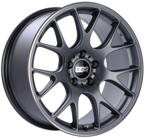 BBS CH-R 19x9.5 5x120 ET35 Satin Titanium Polished Rim Protector Wheel -82mm PFS/Clip Required