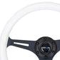 NRG Classic Wood Grain Steering Wheel (350mm) Glow-N-The-Dark Green Grip w/Black 3-Spoke Center