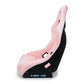 NRG FRP Bucket Seat Prisma Edition w/ Pearlized Back and Pink Alcantara (Medium)