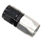 Russell Performance -4 AN Black/Silver Straight Full Flow Hose End