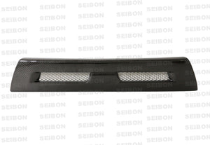 Seibon 08-12 Mitsubishi Lancer Evo X Shaved Emblem Carbon Fiber Front Grill does not fit MR model