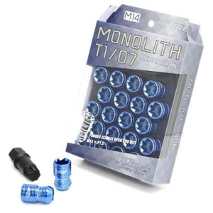 Project Kics 12x1.25 Monolith T1/06 Lut Nut Set - Blue (20 Pcs)