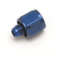 Russell Performance BLUE ANODIZED -6 TUBE COUPLING NUT W/ FLARED REDUCER TO -4 AN MALE