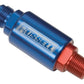 Russell Performance Red/Blue Anodized (3in Length 1-1/4in dia. -6 x 3/8in male NPT inlet/outlet)