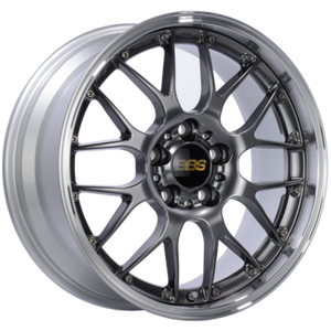 BBS RS-GT 19x8.5 5x112 ET30 Diamond Black Center Diamond Cut Lip Wheel - 82mm PFS Required