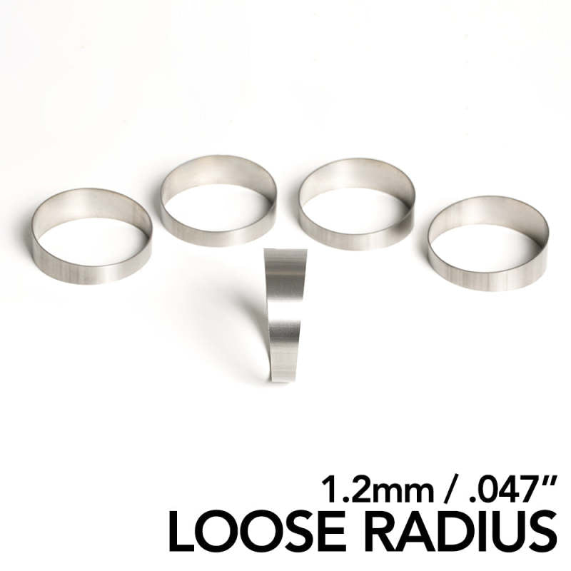 Ticon Industries 2.13in Diameter 2D Loose Radius 1.2mm/.047in Titanium Pie Cut - 5pk