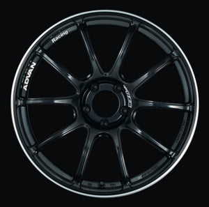 Advan RZII 17x8 +54 5-114.3 Racing Gloss Black & Ring Wheel