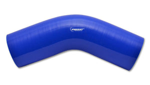 Vibrant 4 Ply Reinforced Silicone Elbow Connector - 4.5in I.D. - 45 deg. Elbow (BLUE)