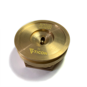 Ticon Industries Tig Aesthetics 2.5in Universal Vband Heat Sink w/ Purge - Tellurium Copper