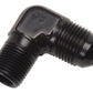 Russell Performance -6 AN to 3/8in NPT 90 Degree Flare to Pipe Adapter (Black)