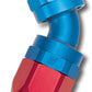 Russell Performance -10 AN Red/Blue 45 Degree Swivel Dry Sump Hose End (-8 Port 3/4in-16 Thread)