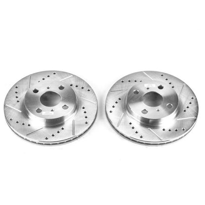 Power Stop 01-05 Toyota Echo Front Evolution Drilled & Slotted Rotors - Pair