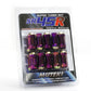 Wheel Mate Muteki HR38 Open End Lug Nuts 12x1.50 Black Chrome / Yellow Ring