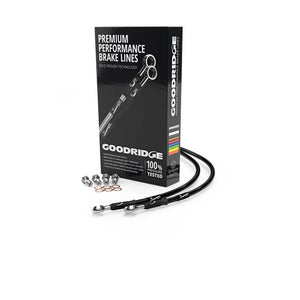 Goodridge 01-04 Kawasaki ZRX1200/S Black Rear SS Brake Lines