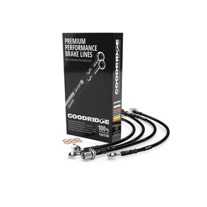 Goodridge 15-17 Ford Mustang Stainless Steel Brake Lines - Black