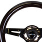 NRG Classic Wood Grain Steering Wheel (310mm) White w/Neochrome 3-Spoke Center