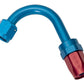 Russell Performance -12 AN Red/Blue 120 Degree Full Flow Swivel Hose End (With 1-1/4in Radius)